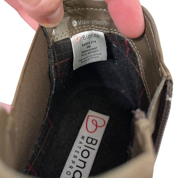 Blondo Waterproof Brown Nubuck Suede Ankle Boots Size 9 M - Picture 10 of 11